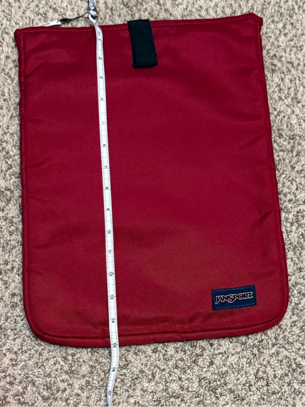 Jansport Crimson Red Nylon Lap Top Pouch 15” x 10.5”